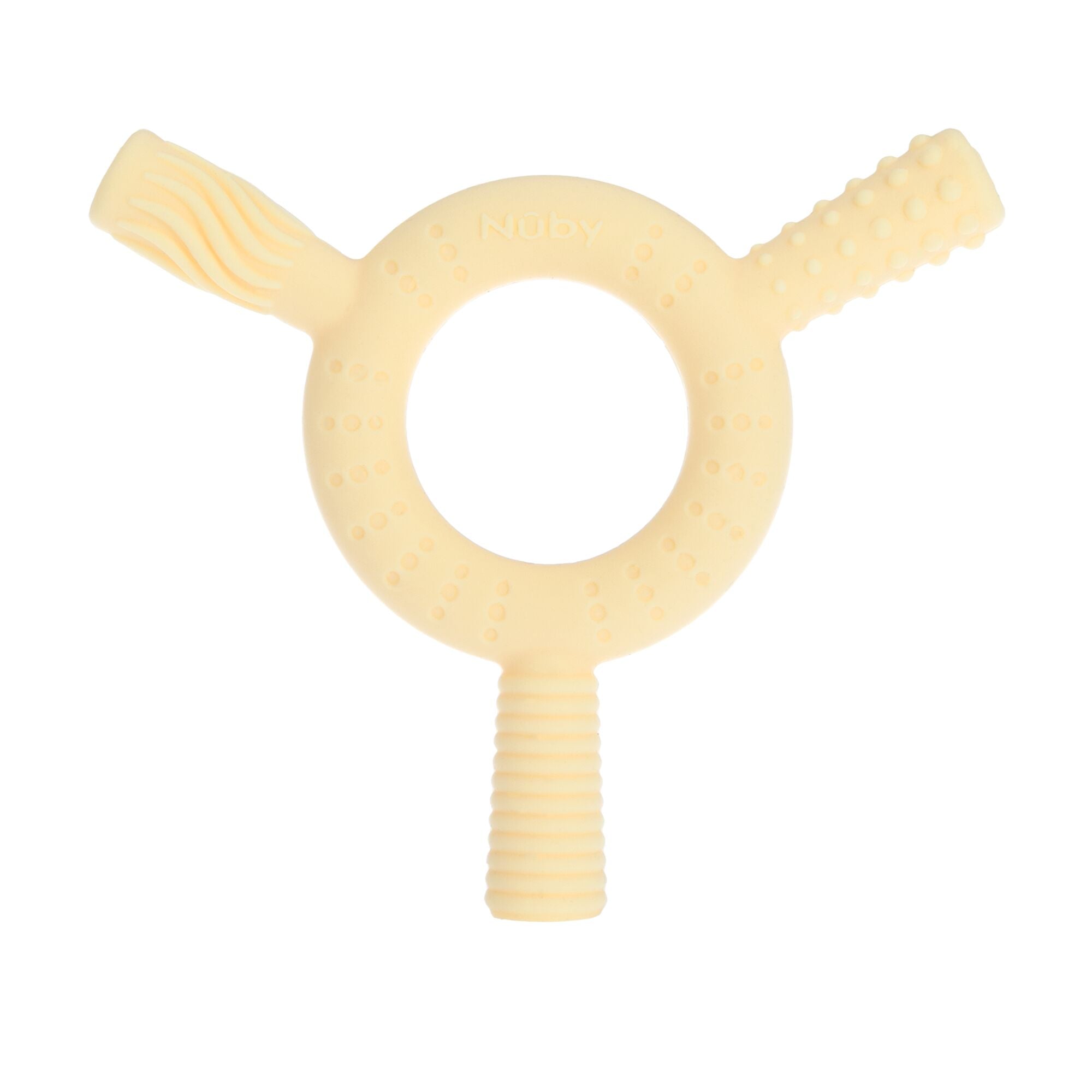Hollow Sensory Tube Teethers | Green/Yellow